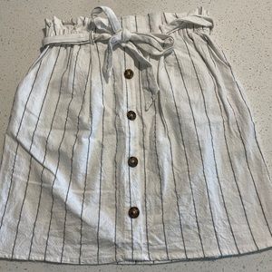High Waisted Paper Bag Skirt